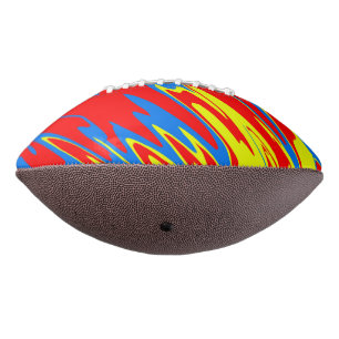Spray Paint Red Yellow Blue American Football