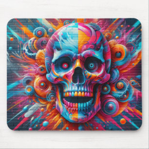Spray Paint Skull Mouse Mat