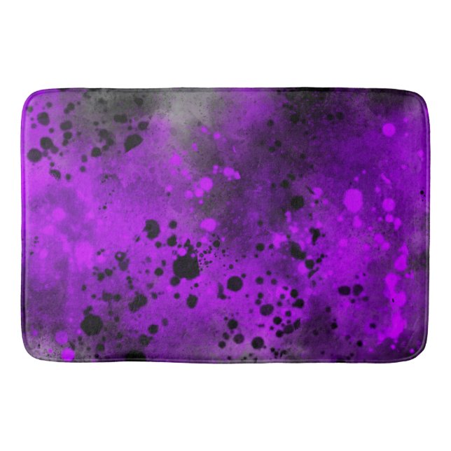 Spray Paint Splatter Effect Bath Mat (Front)