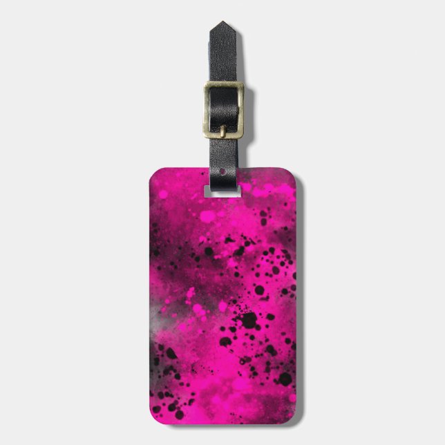 Spray Paint Splatter Effect Luggage Tag (Front Vertical)