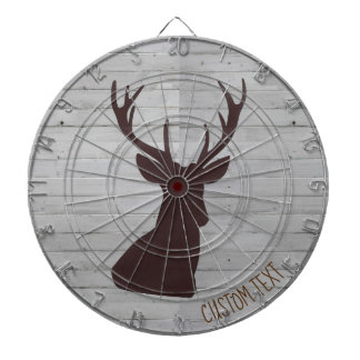 Spray Painted Deer on Faux White Wood Dartboard