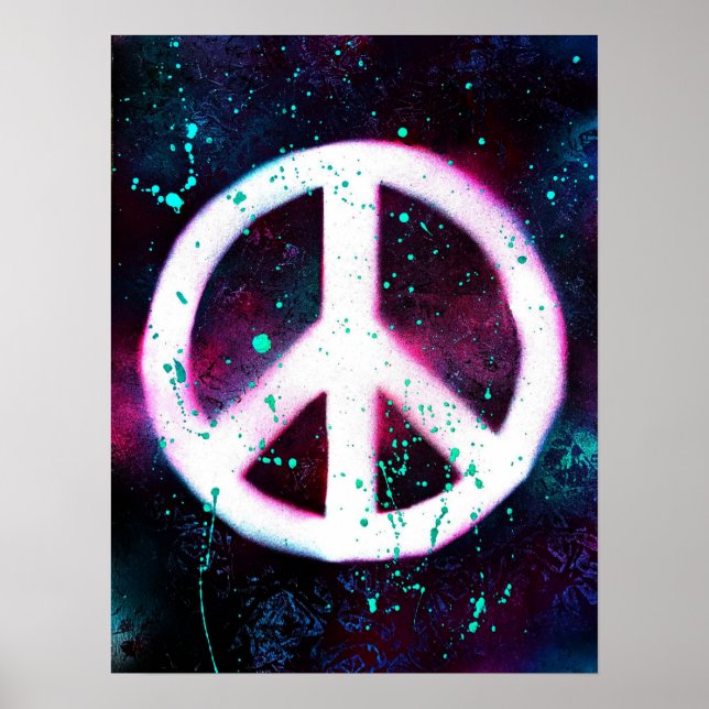 Spray Painted Peace Sign (Front)
