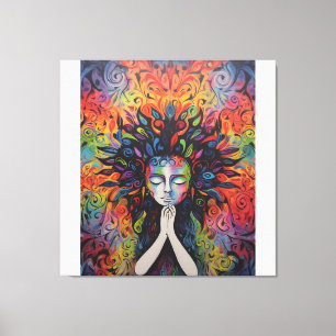 Spray painting abstract  canvas print