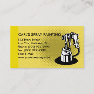 spray painting gun business card
