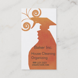Spray Professional Housekeeping Maid Cleaning Business Card