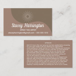 Spray Tan Artist Mobile Tanning Business Card