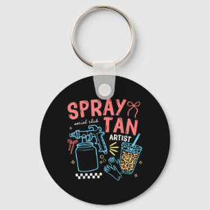 Spray Tan Artist Tech Retro Beauty Tanning Salon Key Ring
