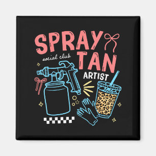 Spray Tan Artist Tech Retro Beauty Tanning Salon Magnet