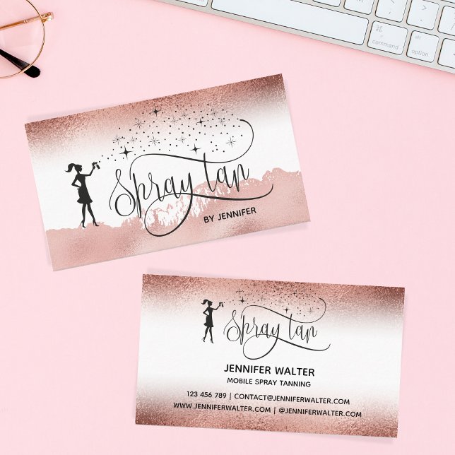 Spray Tan Machine Spray Tanning Mobile Tanning Business Card (Creator Uploaded)