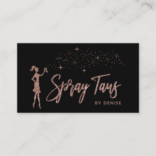 Spray Tan Mobile Spray Tan Gold Glittering Girl Business Card