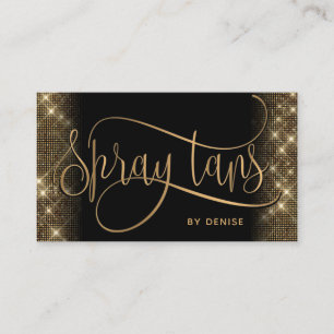 Spray Tan Mobile Spray Tan Gold Glittering Girl Business Card