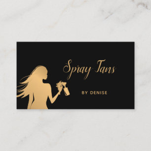 Spray Tan Mobile Spray Tan Gold Glittering Girl Business Card