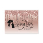 Spray tan script dripping glitter gold