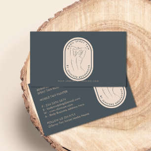Spray Tan Woman Body Skin Navy Beige Business Card