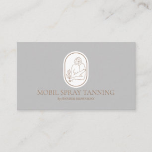 Spray Tanning Boho Body Skincare grey Business Card