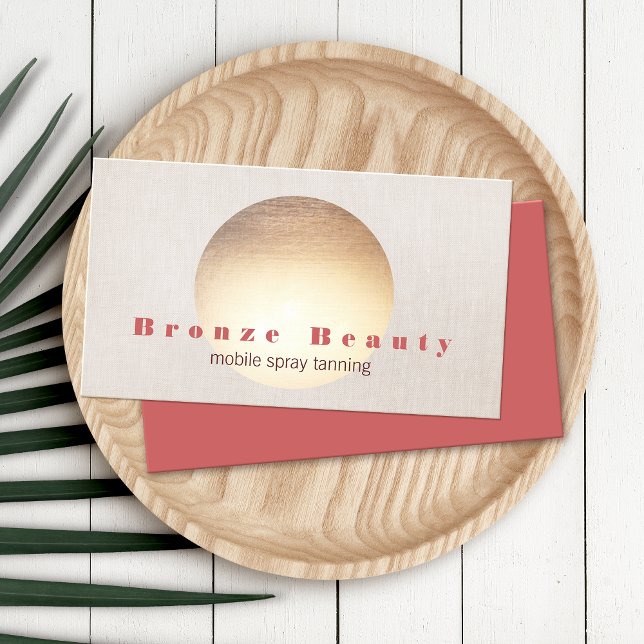 Spray Tanning Gold Sun Business Card (Creator Uploaded)