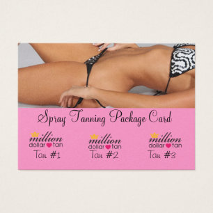 Spray Tanning Package Card 3 Tans