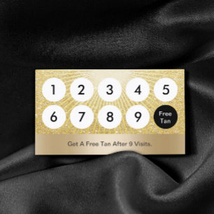 Spray Tanning Salon Modern Gold Glitter Loyalty