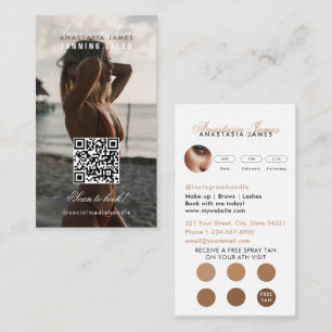 Spray Tanning Salon Social Media Loyalty Card