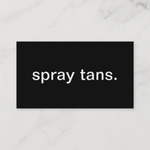 Spray Tans Business Card