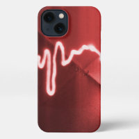 Sprayed graffiti on red metal Case-Mate iPhone cas