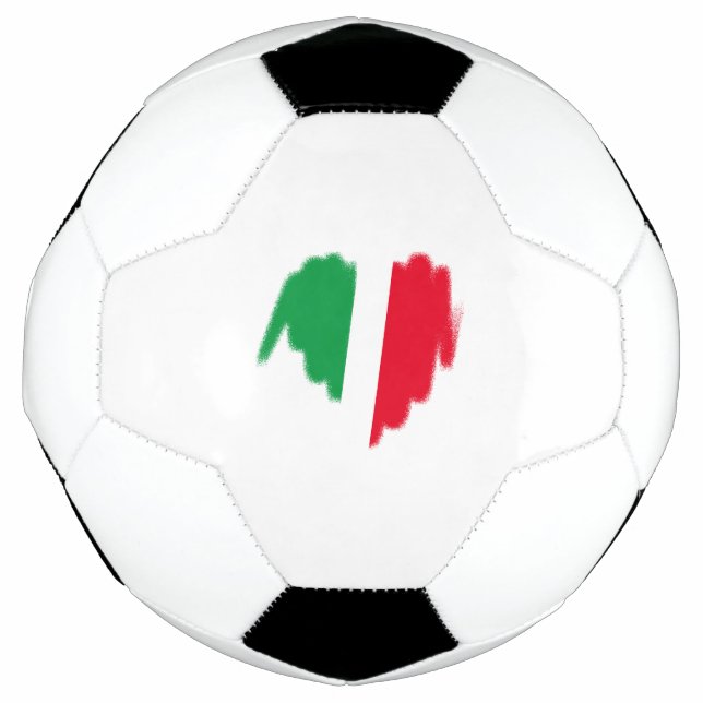 Sprayed Italian Flag Graffiti Heart Graphic Football (Front)