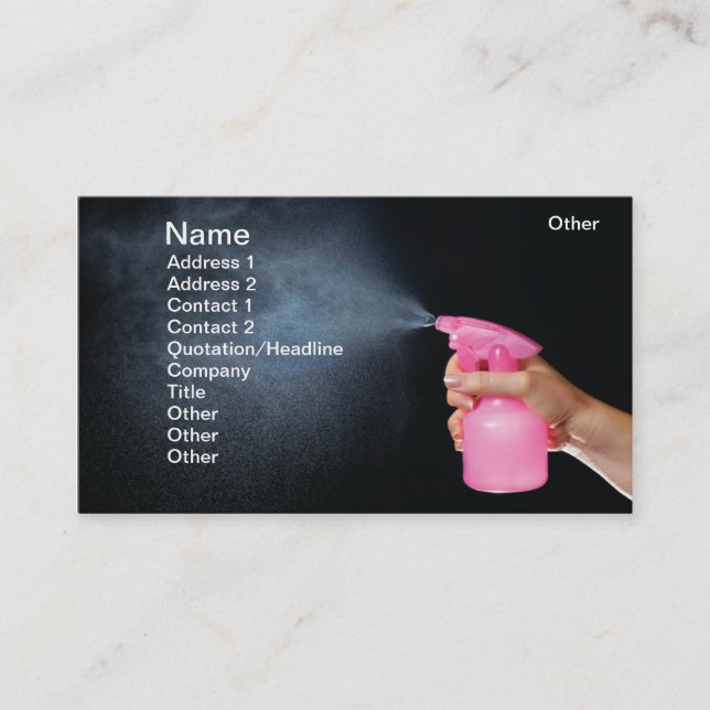 Spraying Business Card (Front)