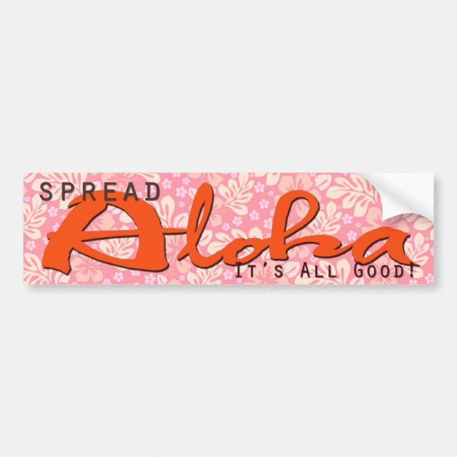 Spread Aloha Bumper Sticker (Front)