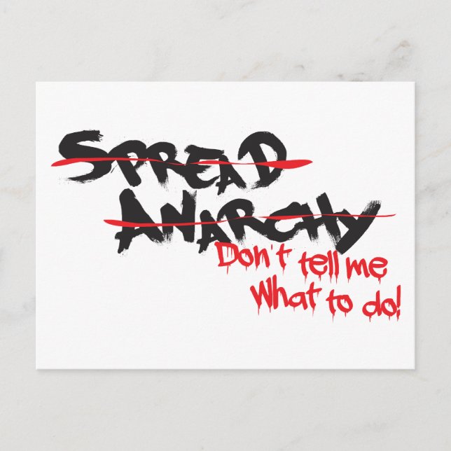 Spread Anarchy! Postcard (Front)