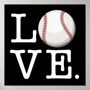 Spread Baseball Love Baseball Fan Poster