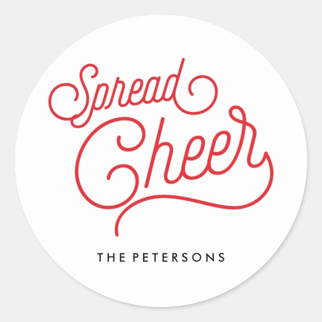 Spread Cheer Classic Round Sticker (Front)
