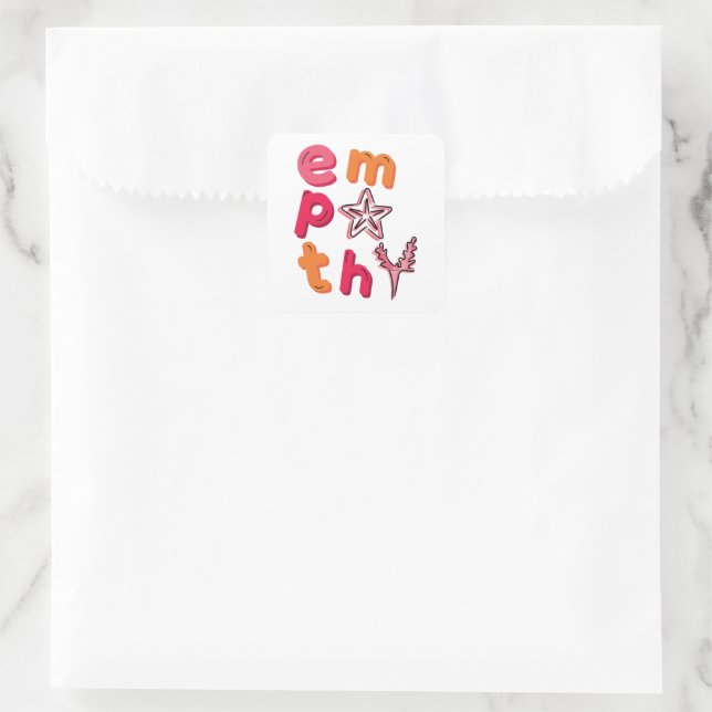 Spread Empathy to the Oceans Square Sticker (Bag)