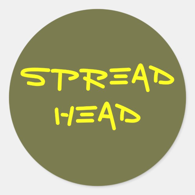 Spread Head Classic Round Sticker (Front)