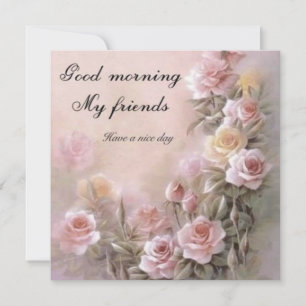  Spread Holiday Cheer: "Good Morning Friend" Flat  Card