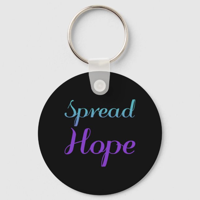 Spread Hope Suicide Prevention Awareness Premium Key Ring (Front)
