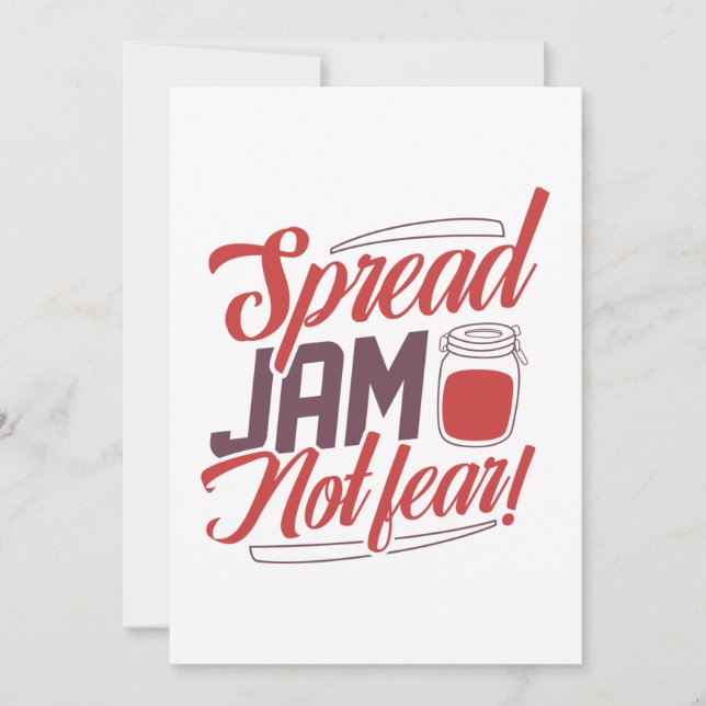 Spread Jam Not Fear Thank You Card (Front)