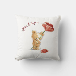 Spread joy customisable cute teddy elegant cushion