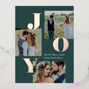 Spread Joy Editable Colour Foil Holiday Postcard