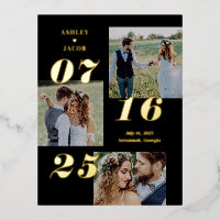 Spread Joy Foil Save The Date Postcard