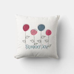 spread joy inspirational roses cushion
