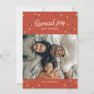 Spread Joy, Not Germs Flat Holiday Card