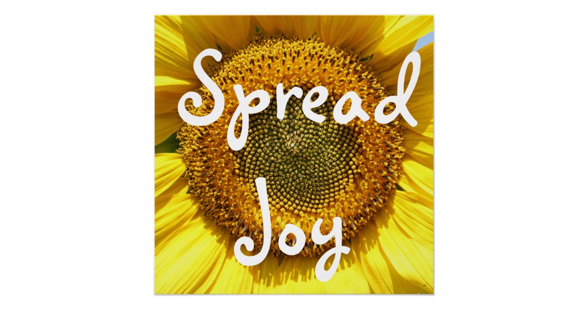 Spread Joy Poster Zazzle.co.uk