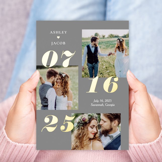 Spread Joy REAL FOIL Save The Date Card (Creator Uploaded)