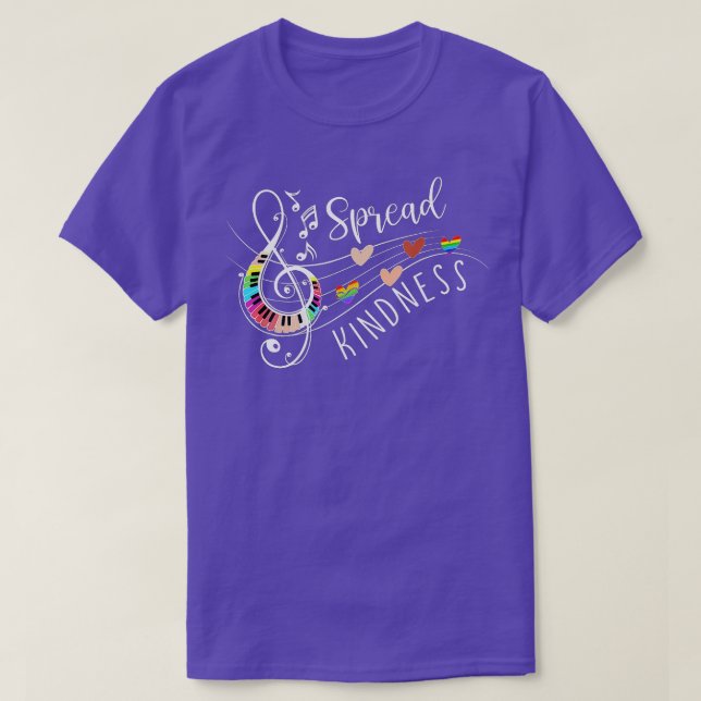 Spread Kindness Be Kind Positive Inspirational Tea T-Shirt (Design Front)