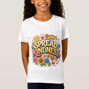 Spread Kindness – Cute Floral Rainbow T-Shirt