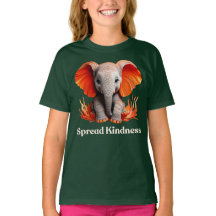 Spread Kindness Cute orange-red Baby Elephant 