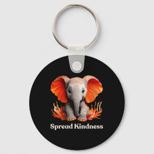 Spread Kindness Cute Orange-reddish Ba Key Ring