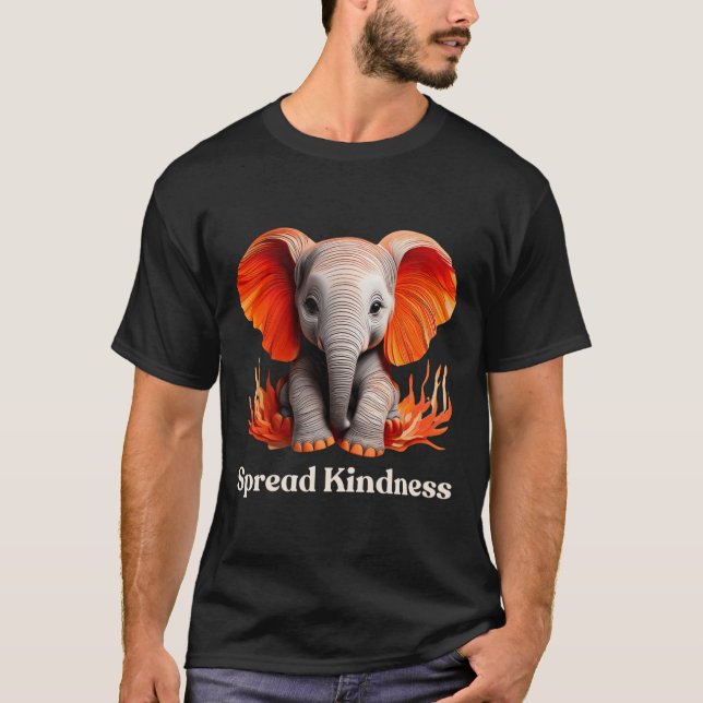 Spread Kindness Cute Orange-reddish Ba  T-Shirt (Front)