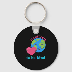 Spread Kindness Earth And Heart Illustration Stick Key Ring