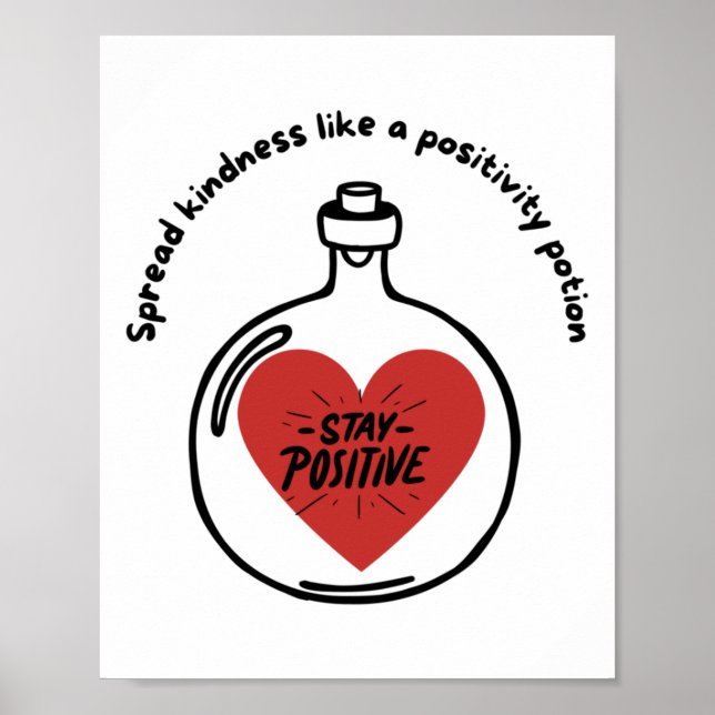 Spread Kindness Like A Positivity Potion Sticker  Poster (Front)